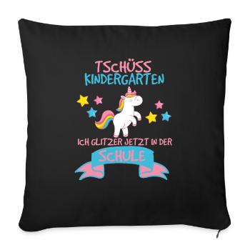 Goodbye Kindergarten - Sofa pillowcase 17,3'' x 17,3'' (45 x 45 cm) - black - Front