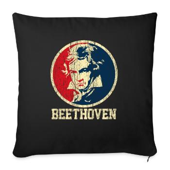 Beethoven - Sofa pillowcase 17,3'' x 17,3'' (45 x 45 cm) - black - Front