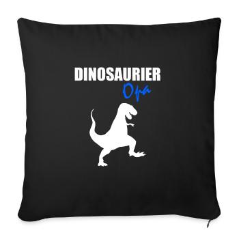 Dinosaurier Opa Geschenkidee - Sofakissenbezug 45 x 45 cm - Schwarz - Vorne