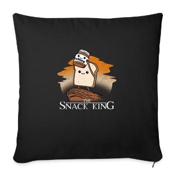 The Snack King Tostbrot Choco chocolat cadeau - Housse de coussin décorative 45 x 45 cm - noir - Devant