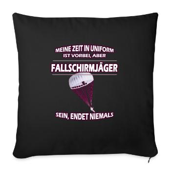Bundeswehr Paratrooper Slogan - Sofa pillowcase 17,3'' x 17,3'' (45 x 45 cm) - black - Front