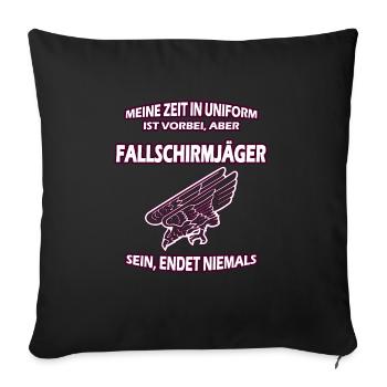 Bundeswehr Paratrooper Beret Badge - Sofa pillowcase 17,3'' x 17,3'' (45 x 45 cm) - black - Front