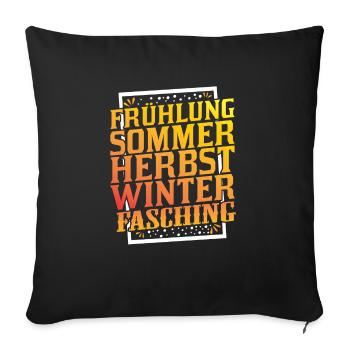 Spring Summer Autumn Winter Carnival - Sofa pillowcase 17,3'' x 17,3'' (45 x 45 cm) - black - Front