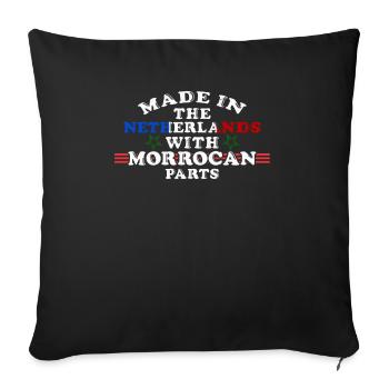 Niederlande Marokko Herkunft Land - Geschenk - Sofakissenbezug 45 x 45 cm - Schwarz - Vorne
