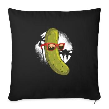 Cucumber - Cool Cucumber - Sofa pillowcase 17,3'' x 17,3'' (45 x 45 cm) - black - Front