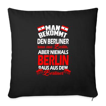 Der Berliner aus Berlin - Sofakissenbezug 45 x 45 cm - Schwarz - Vorne