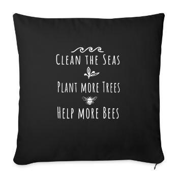 Environnement Nature Protection de l'environnement - Housse de coussin décorative 45 x 45 cm - noir - Devant