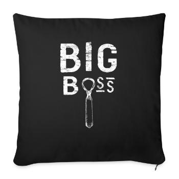 Boss boss leader team leader saying gift idea - Sofa pillowcase 17,3'' x 17,3'' (45 x 45 cm) - black - Front