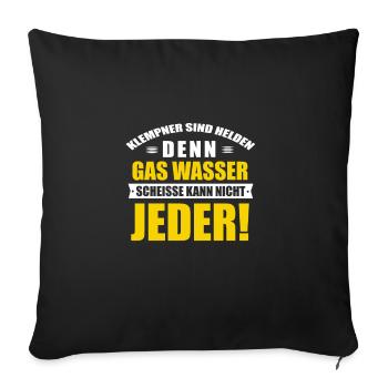 Plumber - Sofa pillowcase 17,3'' x 17,3'' (45 x 45 cm) - black - Front
