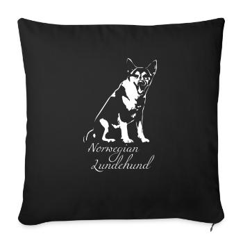 Norwegian Lundehund Norwegian Lundehund - Sofa pillowcase 17,3'' x 17,3'' (45 x 45 cm) - black - Front