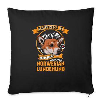 Lundehund Norvégien Lundehund Norvégien - Housse de coussin décorative 45 x 45 cm - noir - Devant