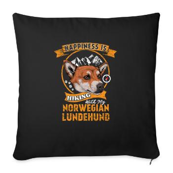 Norwegian Lundehund Norwegian Lundehund - Sofa pillowcase 17,3'' x 17,3'' (45 x 45 cm) - black - Front