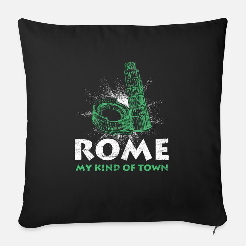 Rome - Housse de coussin décorative 45 x 45 cm - noir
