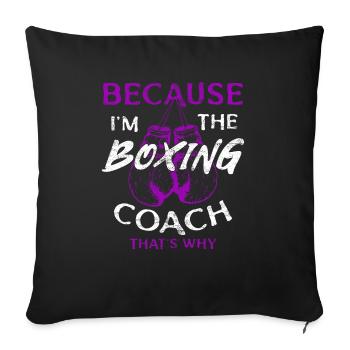 boxing - Sofa pillowcase 17,3'' x 17,3'' (45 x 45 cm) - black - Front