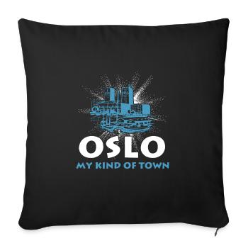 Oslo - Sofa pillowcase 17,3'' x 17,3'' (45 x 45 cm) - black - Front