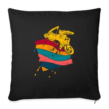 Retro Braap Motorcycle Quad Gift Gift Idea - Sofa pillowcase 17,3'' x 17,3'' (45 x 45 cm) - black - Front