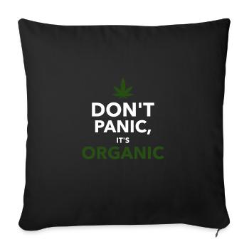 modèle de conception de chemise de marijuana - Housse de coussin décorative 45 x 45 cm - noir - Devant