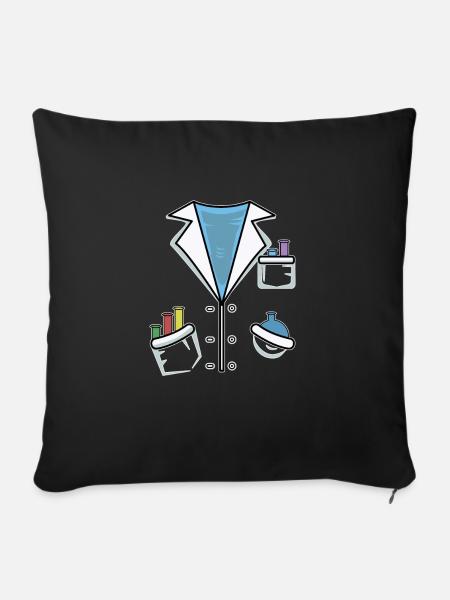 Laborkittel Kittel Chemiker Laborant Geschenk - Sofakissenbezug 45 x 45 cm - Schwarz
