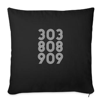 303 808 909 | Rave Party Musik DJ Geschenk - Sofakissenbezug 45 x 45 cm - Schwarz - Vorne