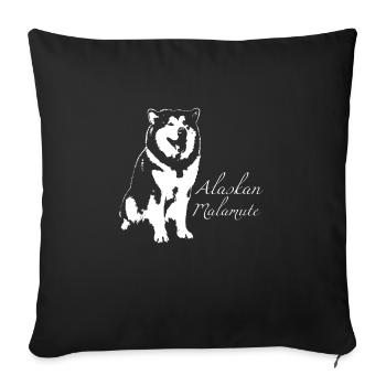Malamute d'Alaska - Housse de coussin décorative 45 x 45 cm - noir - Devant