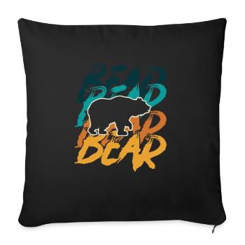 Bear bears - Sofa pillowcase 17,3'' x 17,3'' (45 x 45 cm) - black - Front