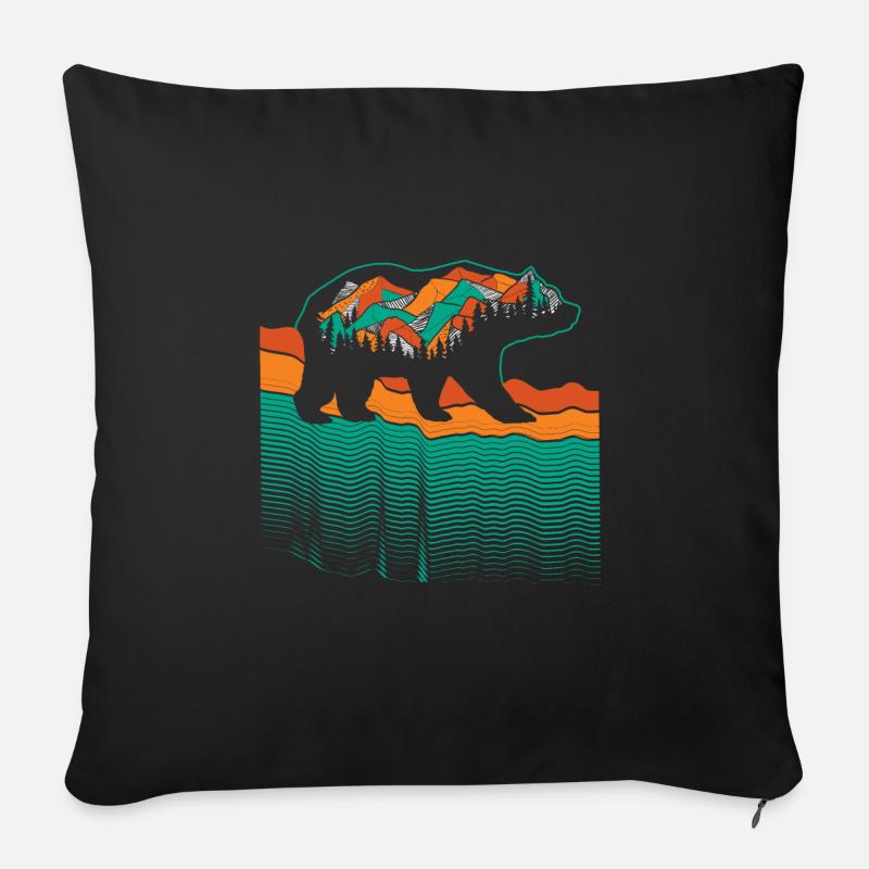 Bär Bären - Sofakissenbezug 45 x 45 cm - Schwarz