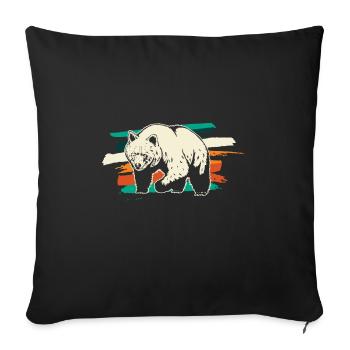 Bear bears - Sofa pillowcase 17,3'' x 17,3'' (45 x 45 cm) - black - Front