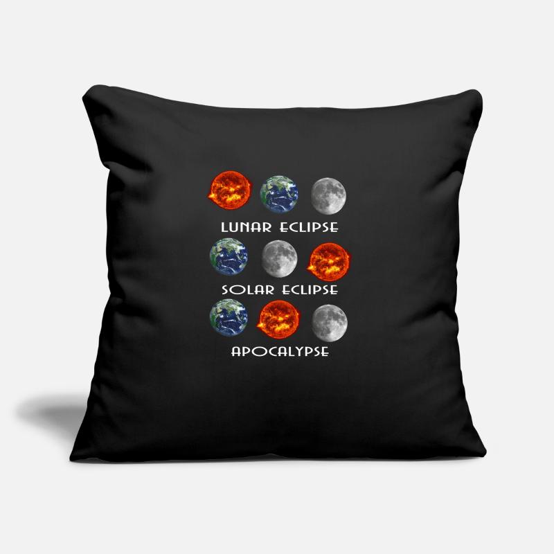 Eclipse Lunaire Eclipse Solaire Apocalypse Housse de coussin décorative 45 x 45 cm