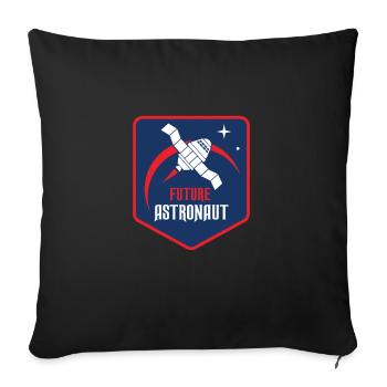 Cadeau drôle de futur astronaute - Housse de coussin décorative 45 x 45 cm - noir - Devant