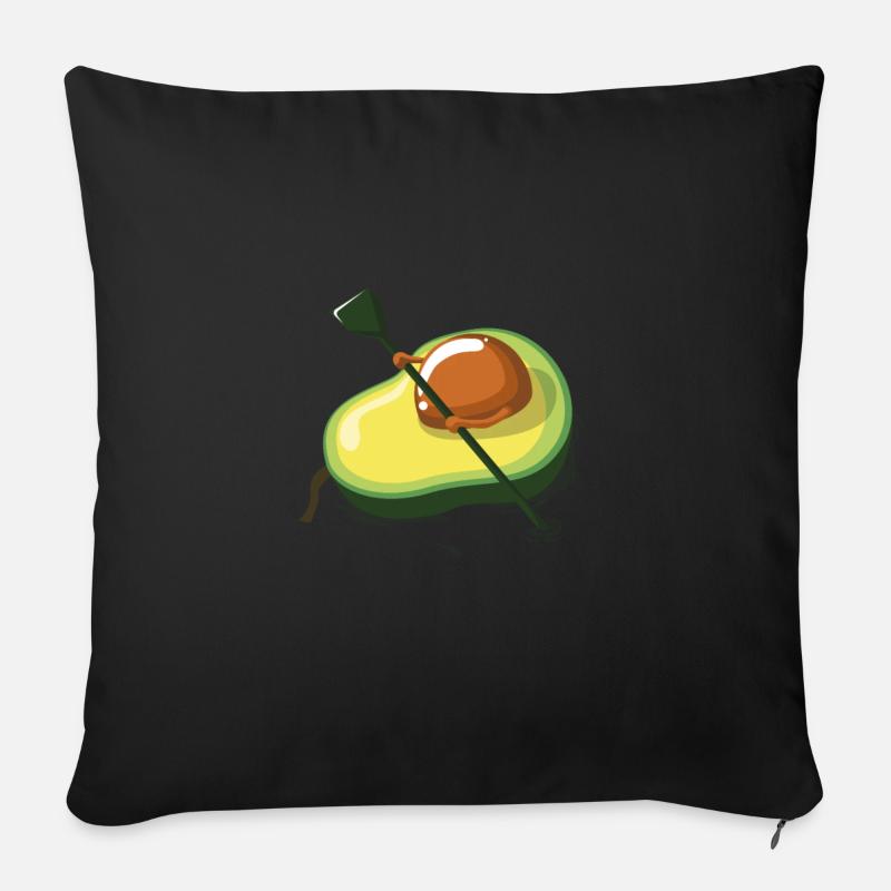 Avocado Kajak - Sofakissenbezug 45 x 45 cm - Schwarz