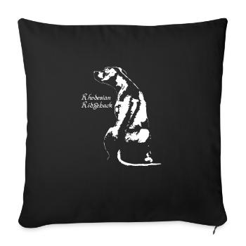Rhodesian Ridgeback - Sofakissenbezug 45 x 45 cm - Schwarz - Vorne