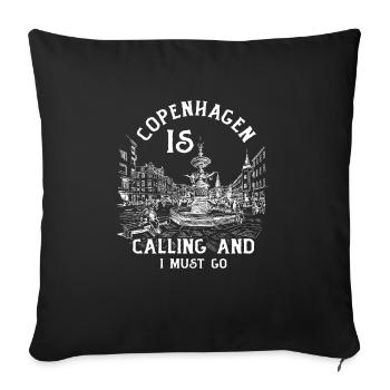 Copenhague - Housse de coussin décorative 45 x 45 cm - noir - Devant