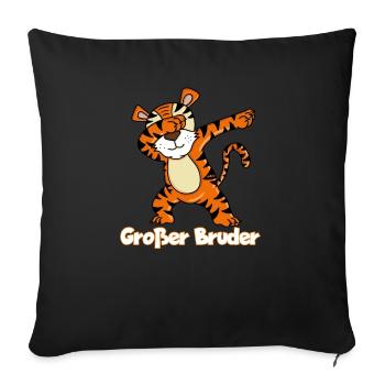 Großer Bruder T-Shirt Dabbing Tiger - Sofakissenbezug 45 x 45 cm - Schwarz - Vorne