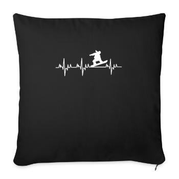 Snowboarder - Housse de coussin décorative 45 x 45 cm - noir - Devant