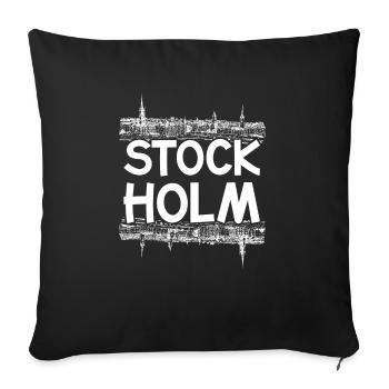 Stockholm - Sofa pillowcase 17,3'' x 17,3'' (45 x 45 cm) - black - Front