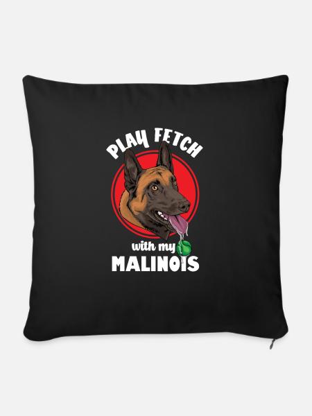 Belgian Malinois - Sofakissenbezug 45 x 45 cm - Schwarz