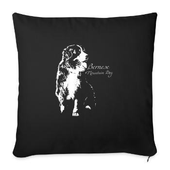 Bernese Mountain Dog - Sofakissenbezug 45 x 45 cm - Schwarz - Vorne