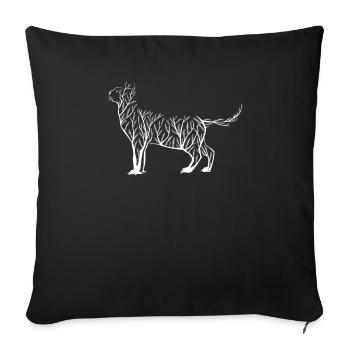 Chat chat chat chat - Housse de coussin décorative 45 x 45 cm - noir - Devant
