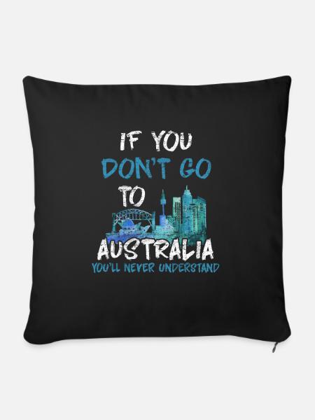Australien - Sofakissenbezug 45 x 45 cm - Schwarz