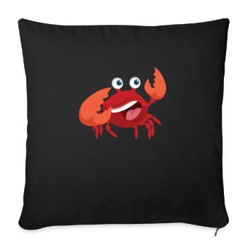 Idée de cadeau pour le cancer de la danse du crabe drôle - Housse de coussin décorative 45 x 45 cm - noir - Devant