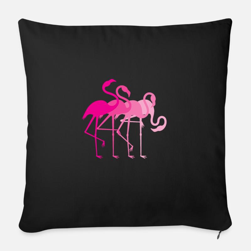 Flamingo Flamingos - Sofakissenbezug 45 x 45 cm - Schwarz