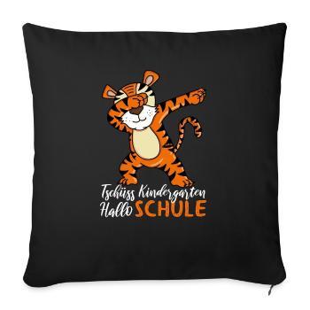 Training T-shirt Tiger - Sofa pillowcase 17,3'' x 17,3'' (45 x 45 cm) - black - Front