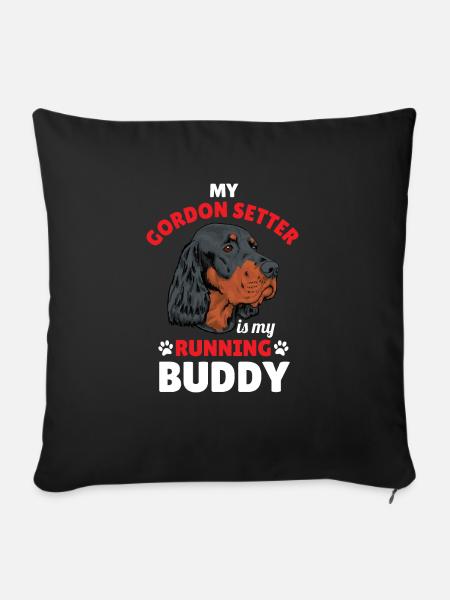 Gordon Setter - Sofakissenbezug 45 x 45 cm - Schwarz