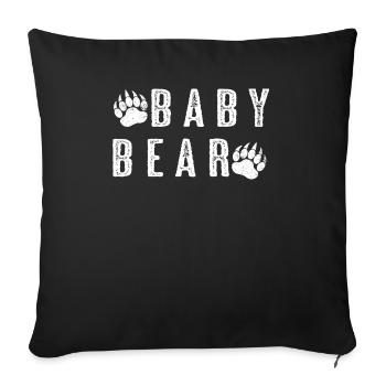 Baby Bear - pour parent-bébé - Housse de coussin décorative 45 x 45 cm - noir - Devant