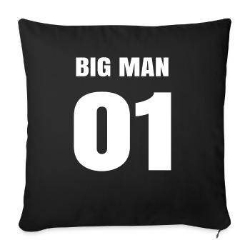 BIG MAN 01 - Sofa pillowcase 17,3'' x 17,3'' (45 x 45 cm) - black - Front