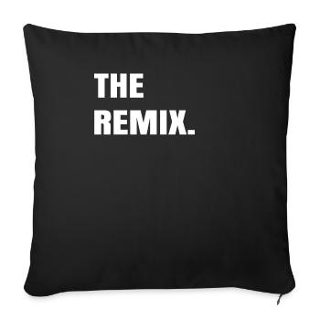 The Remix. - Sofa pillowcase 17,3'' x 17,3'' (45 x 45 cm) - black - Front