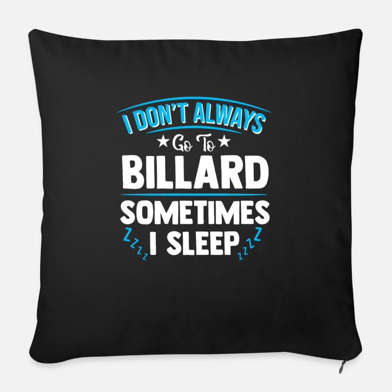 billard - Housse de coussin décorative 45 x 45 cm - noir