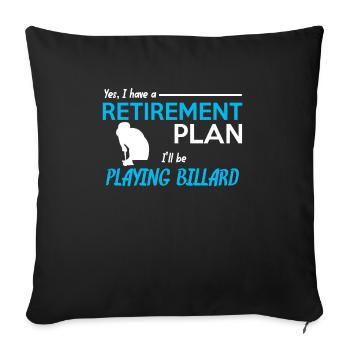 Billard - Sofakissenbezug 45 x 45 cm - Schwarz - Vorne