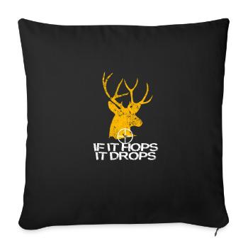 Hunt hunter hunting dad rifle forest - Sofa pillowcase 17,3'' x 17,3'' (45 x 45 cm) - black - Front
