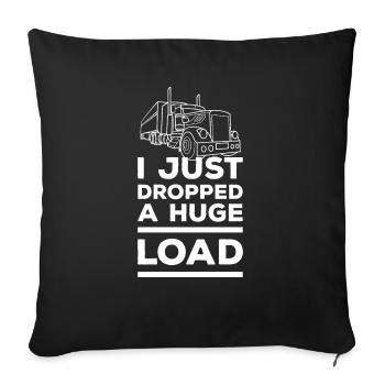 Camion camion camion camion - Housse de coussin décorative 45 x 45 cm - noir - Devant